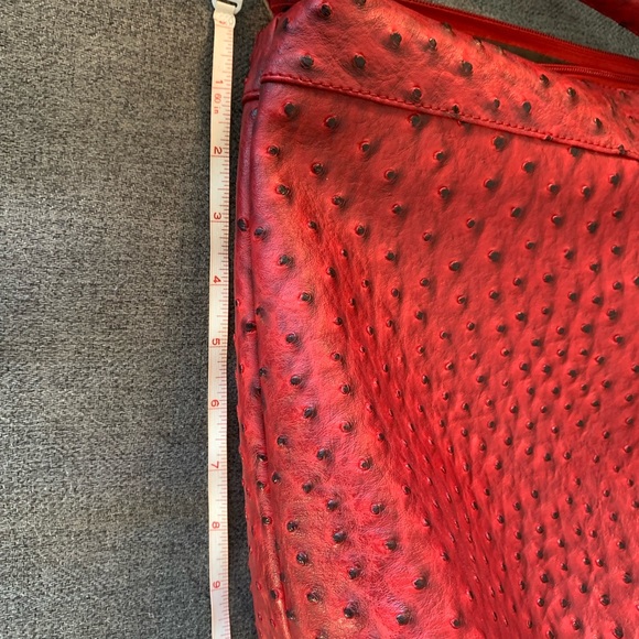 FINAL SALE // Tomato 🍅 Red crossbody handbag purse with black dots - Picture 6 of 8
